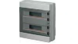 Rozdzielnica modułowa 2x18 n/t bezhalogenowa drzwi transp.IP65 szyna N+PE szara 1000V AC 1500V DC PV UV 400x400x140, EC62036E