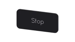 Etykieta samoprzylepna 12,5x27mm czarna biała inskrypcja /Stop/ SIRIUS ACT 3SU1900-0AC16-0DS0 /10szt./