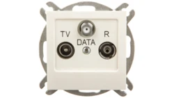 AS Gniazdo antenowe RTV DATA ecru GPA-GD/m/27