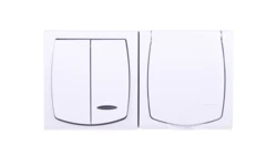 MADERA Łącznik hermetyczny świecznikowy z podświetleniem + gniazdo hermetyczne pojedyncze z/u z klapką biały ZH-NŁ2SG/00/w