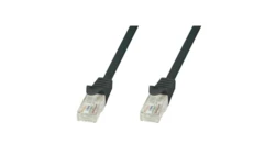 Patch cord Cat5e UTP 1m czarny CCA