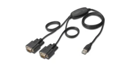 Konwerter/Adapter USB 2.0 do 2x RS232 (DB9) z kablem 1,5m DA-70158