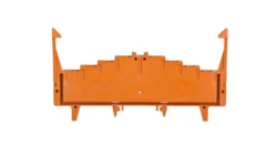 Złączka potencjałowa 4-piętrowa z zatrzaskami pomarańczowa 727-225/023-000 /50szt./