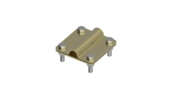 Złącze uniwersalne 2-elem. 80x80 bednarka-pręt16 mosiądz 215.3 MS 21500310