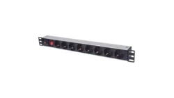 Listwa zasilająca Rack 19 X8 1U Schuko 3M bezpiecznik 713986
