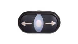 Napęd przycisku podwójnego czarny z podświetleniem z samopowrotem M22S-DDL-S 216711