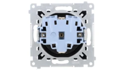 Simon 54 Gniazdo Schuko z przesłonami (moduł) 16A 250V szybkozłącza, czarny mat DGSz1CZ.01/49