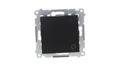 Simon 54 Przycisk dzwonek” (moduł) 10AX 250V szybkozłącza, czarny mat DD1.01/49