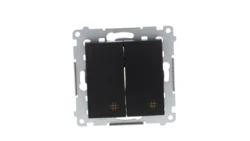 Simon 54 Łącznik krzyżowy podwójny (moduł) 10AX 250V szybkozłącza, czarny mat DW7/2.01/49