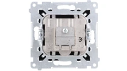 Simon 54 Gniazdo antenowe R-TV przelotowe (moduł) tłumienie TV i R 10 dB czarny mat DAP10.01/49