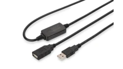 Repeater USB A/USB A M/Ż czarny 10m
