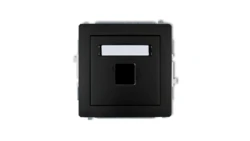DECO Gniazdo komputerowe pojedyncze bez modułu czarny mat 12DGM-1p PT-GN-DE-67-12-ND-00