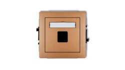 DECO Gniazdo komputerowe pojedyncze bez modułu złoty metalik 8DGM-1p PT-GN-DE-67-08-ND-00