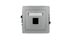 DECO Gniazdo komputerowe pojedyncze bez modułu srebrny metalik 7DGM-1p PT-GN-DE-67-07-ND-00