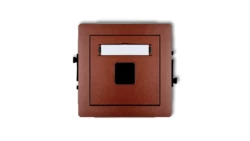 Mechanizm gniazda multimedialnego pojedynczego bez modułu (standard Keystone) 9DGM-1P