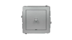 DECO Mechanizm łącznika schodowego w stylu amerykańskim (jeden klawisz bez piktogramu) srebrny metalik 7DWPUS-3.1