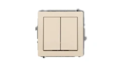 DECO Mechanizm łącznika zwiernego żaluzjowego (dwa klawisze bez piktogramów) beżowy 1DWP-8.1