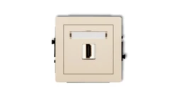 DECO Mechanizm gniazda pojedynczego HDMI 2.0 beżowy 1DHDMI-3
