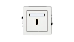 DECO Mechanizm gniazda pojedynczego HDMI 2.0 biały DHDMI-3