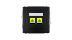 DECO Mechanizm gniazda światłowodowego/optycznego podwójnego czarny mat 12DGOP-2