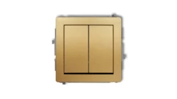 DECO Mechanizm łącznika żaluzjowego z podtrzymaniem (dwa klawisze bez piktogramów) złoty 29DWP-88.1