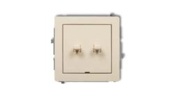 DECO Mechanizm łącznika podwójnego schodowego w stylu amerykańskim (dwa klawisze bez piktogramów) beżowy 1DWPUS-33.1