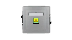 DECO Mechanizm gniazda światłowodowego/optycznego pojedynczego srebrny metalik 7DGOP-1