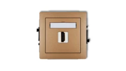 DECO Mechanizm gniazda pojedynczego HDMI 2.0 złoty metalik 8DHDMI-3