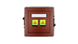 DECO Mechanizm gniazda światłowodowego/optycznego podwójnego brązowy metalik 9DGOP-2