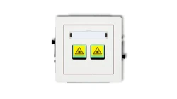 DECO Mechanizm gniazda światłowodowego/optycznego podwójnego biały DGOP-2