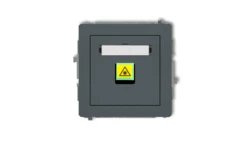 DECO Mechanizm gniazda światłowodowego/optycznego pojedynczego grafitowy mat 28DGOP-1