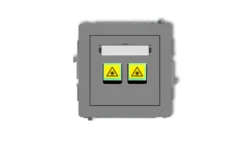 DECO Mechanizm gniazda światłowodowego/optycznego podwójnego szary mat 27DGOP-2