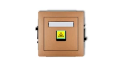 DECO Mechanizm gniazda światłowodowego/optycznego pojedynczego złoty metalik 8DGOP-1