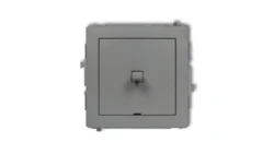 DECO Mechanizm łącznika krzyżowego w stylu amerykańskim (jeden klawisz bez piktogramu) szary mat 27DWPUS-6.1