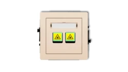 DECO Mechanizm gniazda światłowodowego/optycznego podwójnego beżowy 1DGOP-2