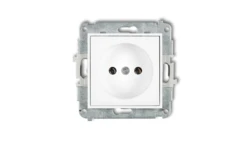 MINI Mechanizm gniazda pojedynczego bez uziemienia 2P (bez przesłon torów prądowych) biały MGP-1
