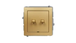 DECO Mechanizm łącznika podwójnego schodowego w stylu amerykańskim (dwa klawisze bez piktogramów) złoty 29DWPUS-33.1