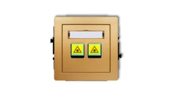 DECO Mechanizm gniazda światłowodowego/optycznego podwójnego złoty 29DGOP-2