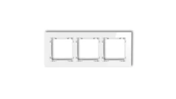 DECO Ramka uniwersarlna potrójna - szkło (ramka: biała spód: biały) biały 0-0-DRG-3