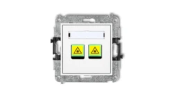 MINI Mechanizm gniazda światłowodowego/optycznego podwójnego biały MGOP-2