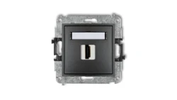 MINI Mechanizm gniazda pojedynczego HDMI 2.0 grafitowy 11MHDMI-3