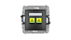 MINI Mechanizm gniazda światłowodowego/optycznego podwójnego grafitowy 11MGOP-2