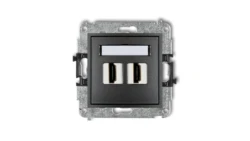 MINI Mechanizm gniazda podwójnego HDMI 2.0 grafitowy 11MHDMI-4