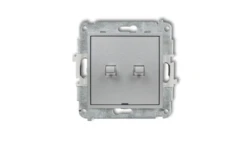 MINI Mechanizm łącznika jednobiegunowego ze schodowym w stylu amerykańskim (dwa klawisze bez piktogramów, wspólne zasilanie) sre