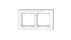 Ramka uniwersalna podwójna - szkło (ramka: biała spód: biały) 0-0-DRG-2