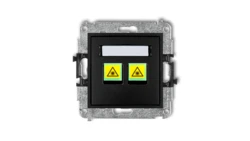 MINI Mechanizm gniazda światłowodowego/optycznego podwójnego czarny mat 12MGOP-2