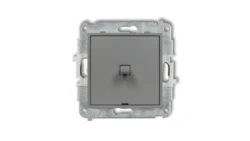 MINI Mechanizm łącznika schodowego w stylu amerykańskim (jeden klawisz bez piktogramu) szary mat 27MWPUS-3.1