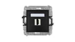 MINI Mechanizm gniazda pojedynczego HDMI 2.0 czarny mat 12MHDMI-3