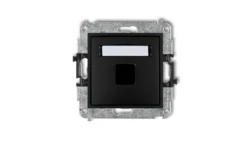 MINI Mechanizm gniazda multimedialnego pojedynczego bez modułu (standard Keystone) czarny mat 12MGM-1P