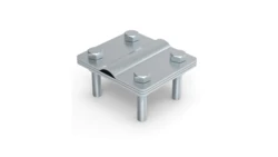 Złącze uniwersalne 3-elem. 70x80 bednarka-pręt16 stal nierdzewna 14.3.1 V4A 91401355